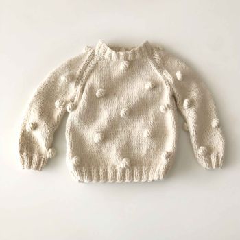 ' Baby Alpaca Popcorn Sweater - 100% Baby Alpaca Chunky - natural, oatmeal