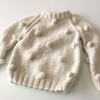 ' Baby Alpaca Popcorn Sweater - 100% Baby Alpaca Chunky - natural, oatmeal