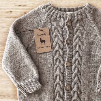 Baby Alpaca Blume Cardigan - 100% Baby Alpaca