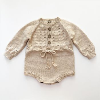 Basil Romper - natural, powder pink, mocha