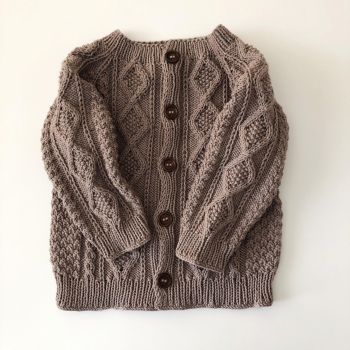 Cable Cardigan - taupe, natural, beige select colors