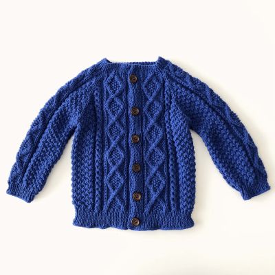 Cable Cardigan - sapphire