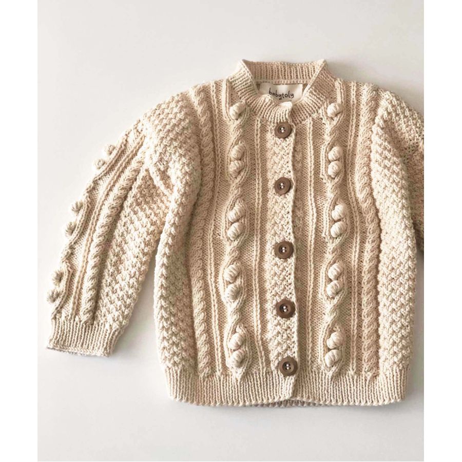 Babytoly popcorn cardigan