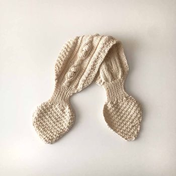 ' Cable popcorn Scarf - Exclusive collection, select colors , natural *