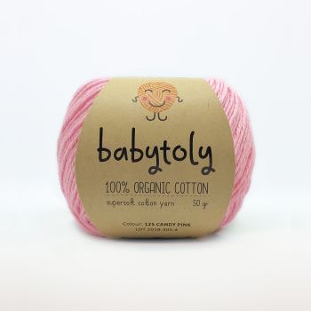 Organic Cotton Yarn - CANDY PINK, 125
