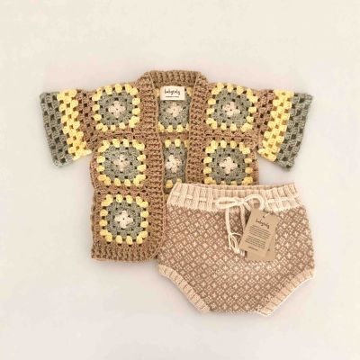 Celia Crochet Vest and Folk bloomer set *