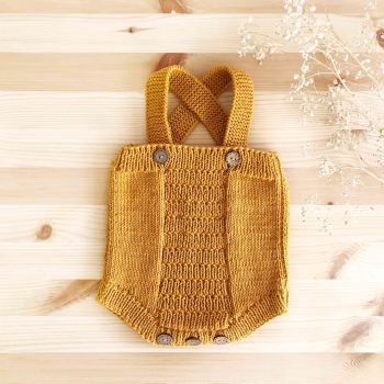 Cross Romper - golden brown, birch