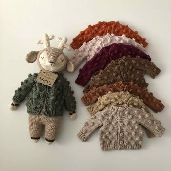 Popcorn Cardigan for Deer Sleep Friend - select colors