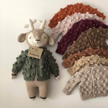 Popcorn Cardigan for Deer Sleep Friend - select colors