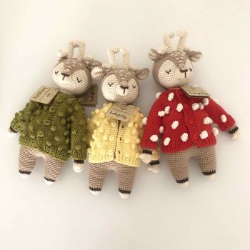 'Deer Sleep Friend + Deer Popcorn Cardigan Set - *Christmas collection