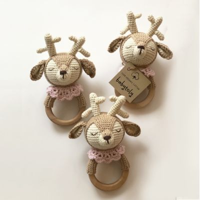Fawn Rattle 6.1" - 15.5 cm
