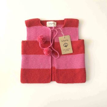 Double Stripes Vest - red apple, lavender