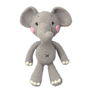 Crochet Toy Elephant 12.5" - 32 cm