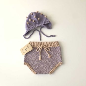 Folk Bloomers - Blossom Popcorn - ecru-lavender set