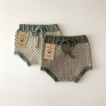 Folk Bloomers -mint-sage