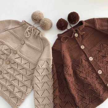 Helena Cardigan - beige, chocolate, natural / various colors