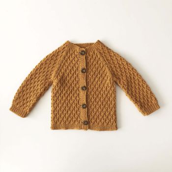 Honeycomb Cardigan - golden brown