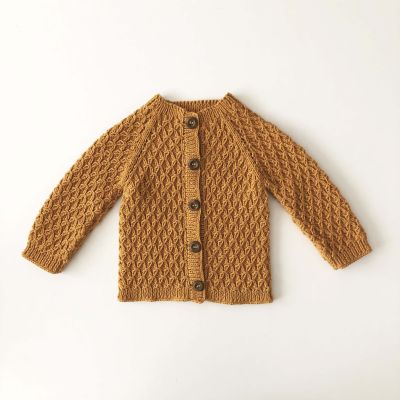 Honeycomb Cardigan - golden brown