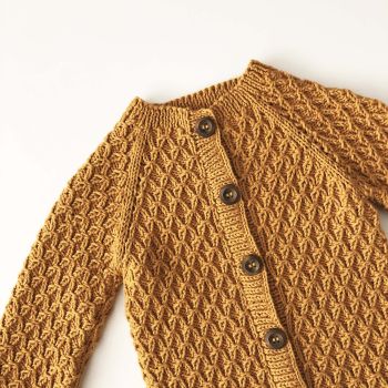 Honeycomb Cardigan - golden brown