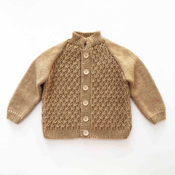 Honeycomb Cardigan - honey, mint, natural, golden brown