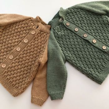 Honeycomb Cardigan - mint, natural, honey