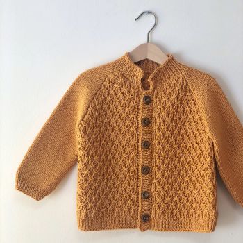 Honeycomb Cardigan - golden brown