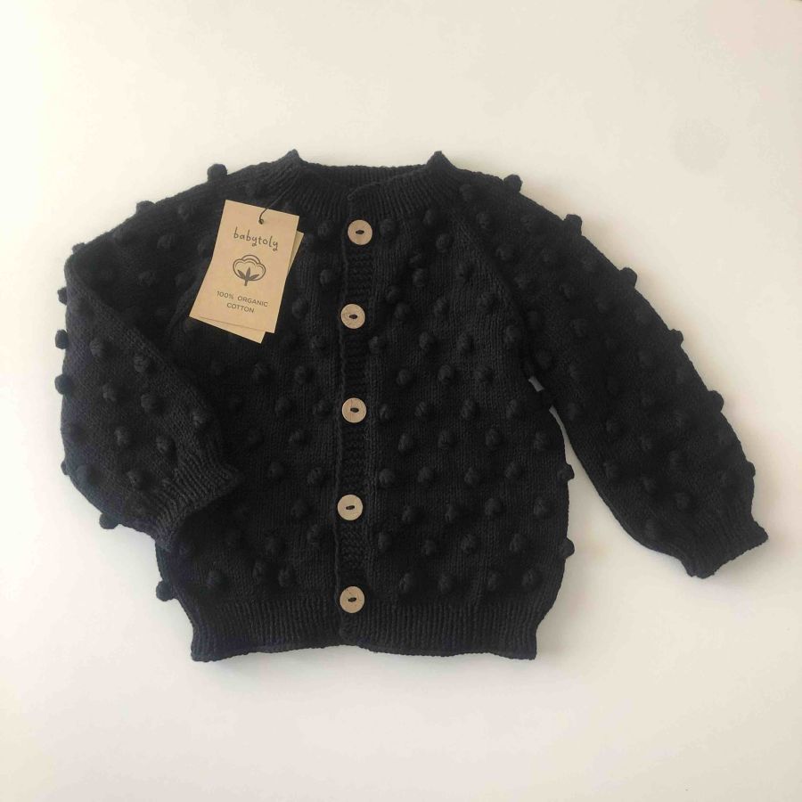 Popcorn Cardigan - Black