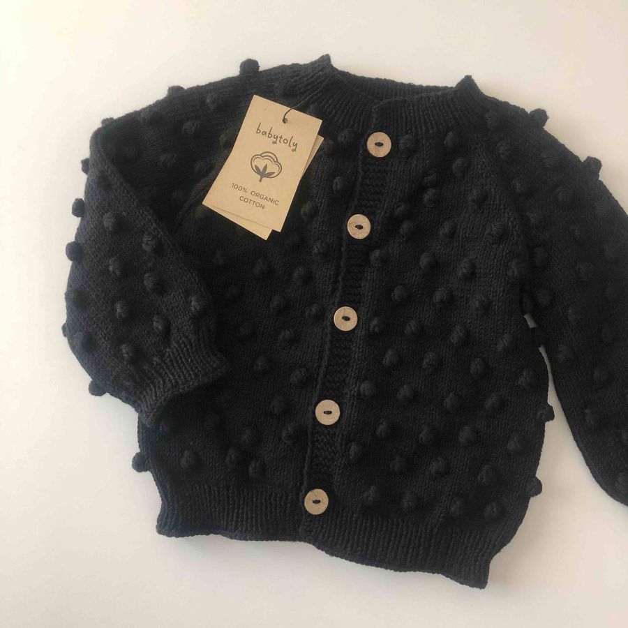 Popcorn Cardigan - Black