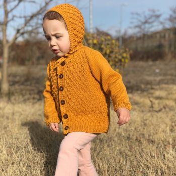 Honeycomb Cardigan - golden brown