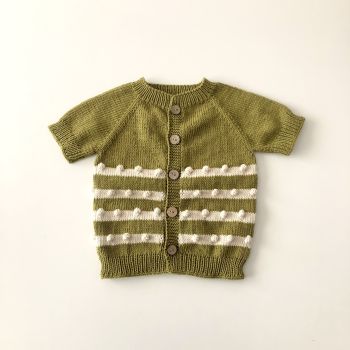 Popcorn Stripes Vest , olive