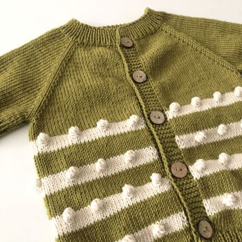 Popcorn Stripes Vest , olive