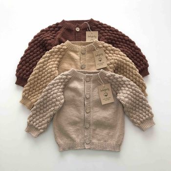 Adele Cardigan - beige, honey, chocolate