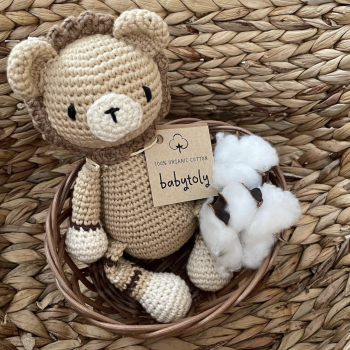 Crochet Toy - Lion 9.5" - 24 cm - Honey