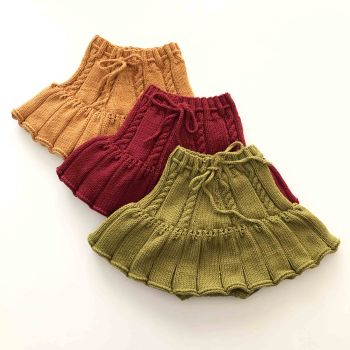 Ivy Skirt - deep red, natural, olive, golden brown