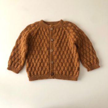 Baby Alpaca Karina Cardigan - 100% Baby Alpaca - golden brown