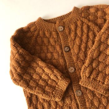 Baby Alpaca Karina Cardigan - 100% Baby Alpaca - golden brown