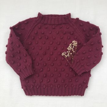 Popcorn Sweater - Mulberry