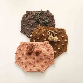 Popcorn Bloomers - papaya, mink, biscuit