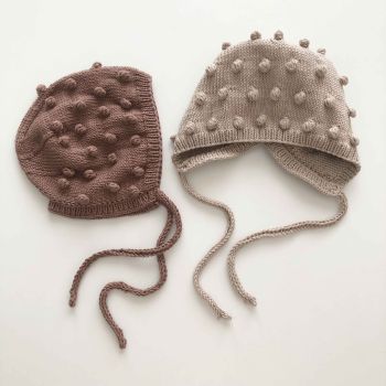 Popcorn Bonnet - taupe, beige, mocha, seaweed, honey - various colors