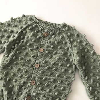 Popcorn Cardigan - mint, canary, terracotta select colors