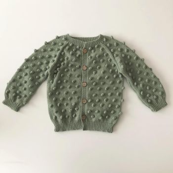 Popcorn Cardigan - mint, canary, terracotta select colors