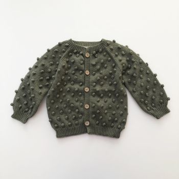 Popcorn Cardigan - sage