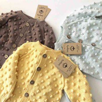 Popcorn Cardigan - *new colors, sky, canary, pastel pink, lavender