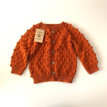 Popcorn Cardigan - Cinnamon, earth colors