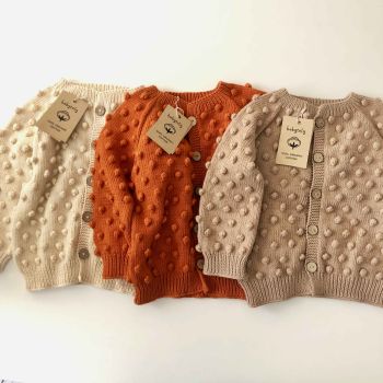 Popcorn Cardigan - birch, ecru, beige, cinnamon, natural