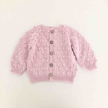 Popcorn Cardigan - pastel pink, select colors *