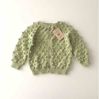 Popcorn Cardigan - *new, select colors, pistachio