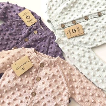 Popcorn Cardigan - *new colors, sky, canary, pastel pink, lavender