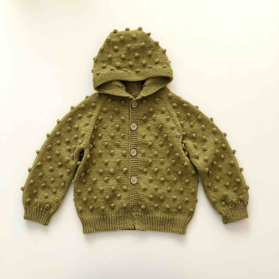 Popcorn Hoodie - select colors, olive, honey, black