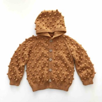 Popcorn Jacket , Hoodie - deep red, golden brown